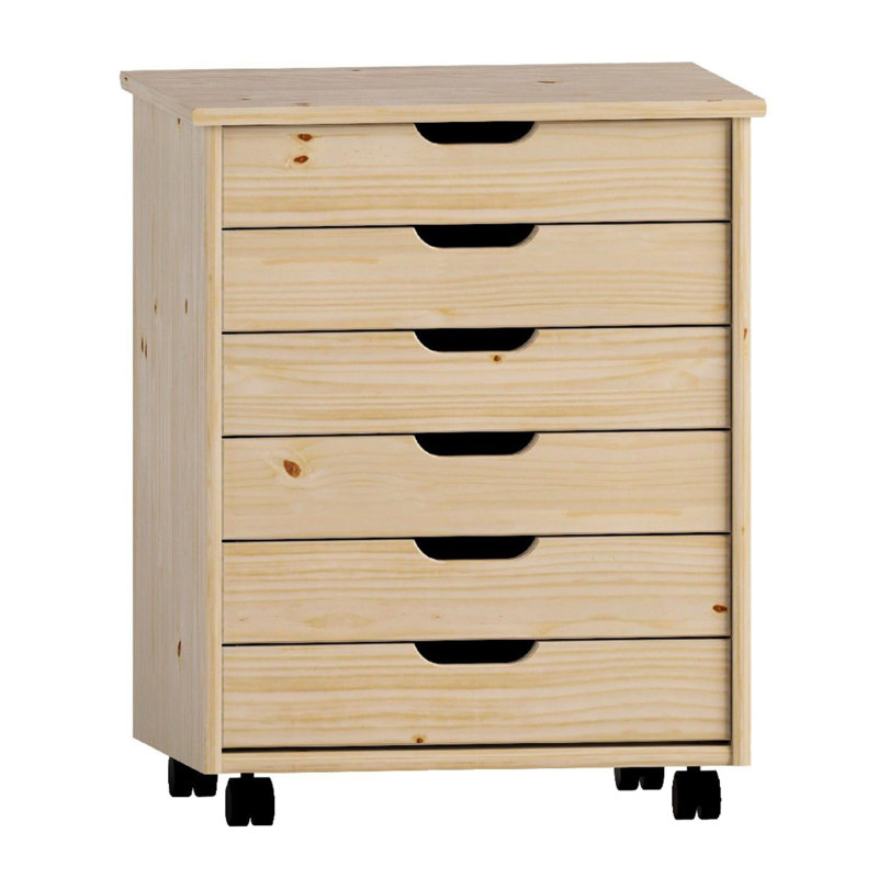 Latitude Run® Akzel 6 Drawer Rolling Storage Chest Wayfair